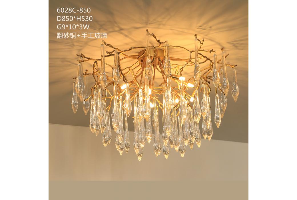 琪斐诺 艺术个性树枝（翻砂铜+玻璃）吊灯/壁灯/吸顶灯LB-6028