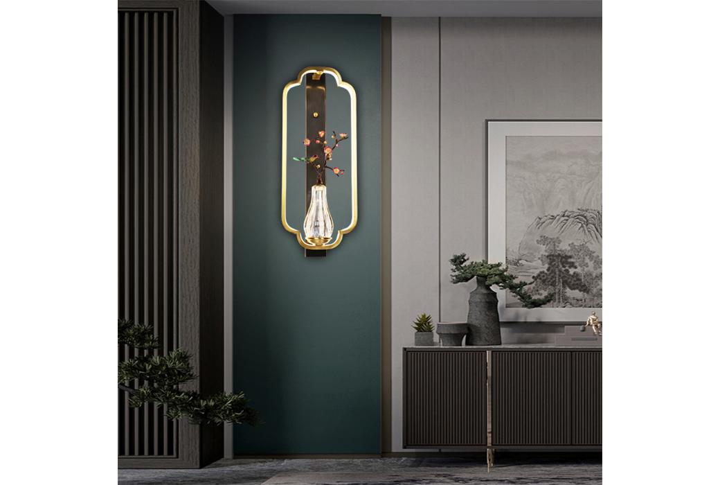 梵沐琅 现代新中式 （铜+水晶）珐琅彩 壁灯 1Q-213