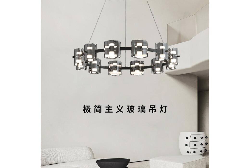 小铜乡 轻奢(全铜+玻璃)吊灯 S-N-XT5083